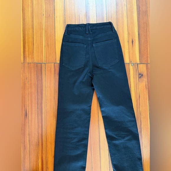 VTG GOOD AMERICAN Jeans Ultra High Rise Skinny Black165 Style GC213T Size 00-4 - Picture 6 of 11